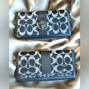 Stylish Black Coach Long Wallet